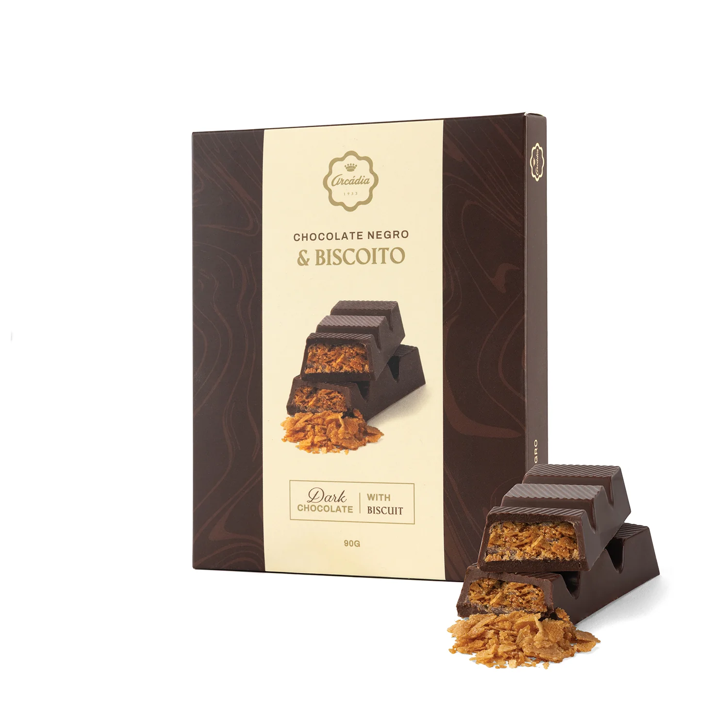 Tablete - Chocolate Negro com Biscoito